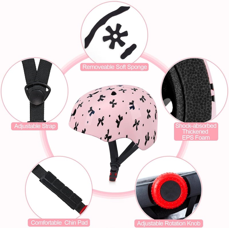 FIODAY Kids Helmet Knee Pads for Kids Unicorn Knee and Elbow Pads Wrist Guards Adjustable Protective Gear Set for Girls Boys Sports Skateboard Inline Skating Scooter - Image 4